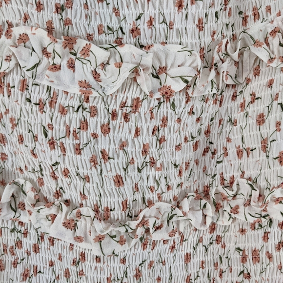 Sabo Skirt Shirred Lule Floral Off Shoulder Mini - Picture 10 of 12